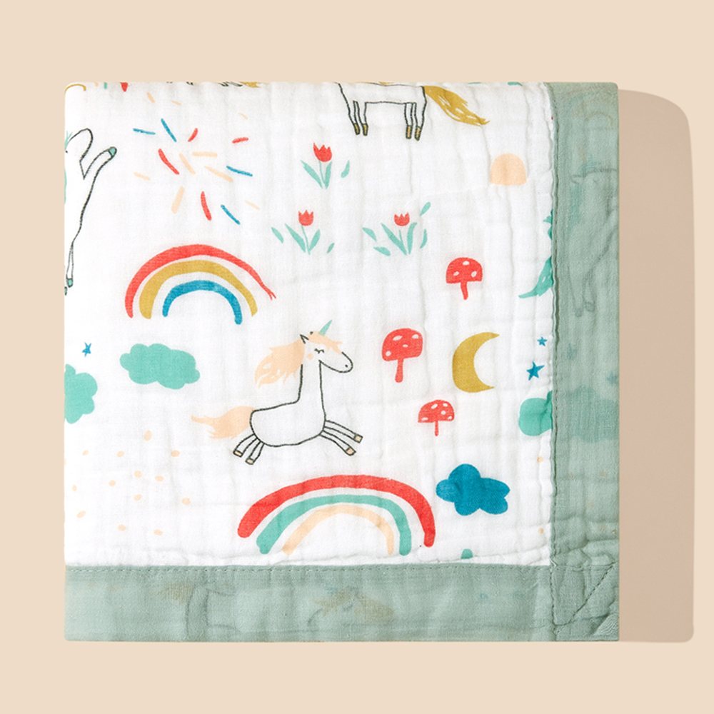 pngbabyalina ropa de cama para bebé manta para bebé A023 caballo arcoiris