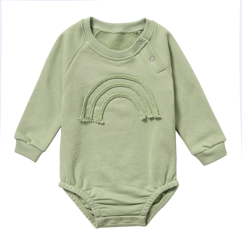 babyalina ropa bebe complementos mono bebe F001 verde + cuerda algodon